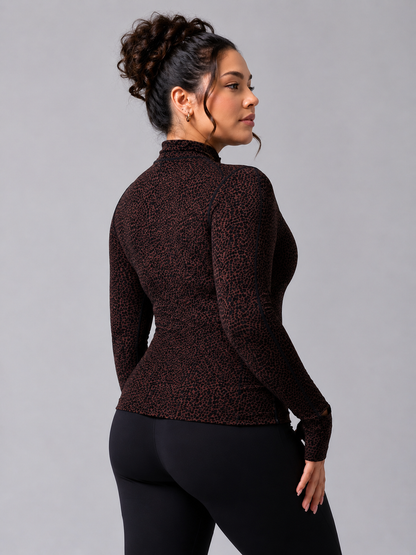 Rosa Jacke - Leopard Print